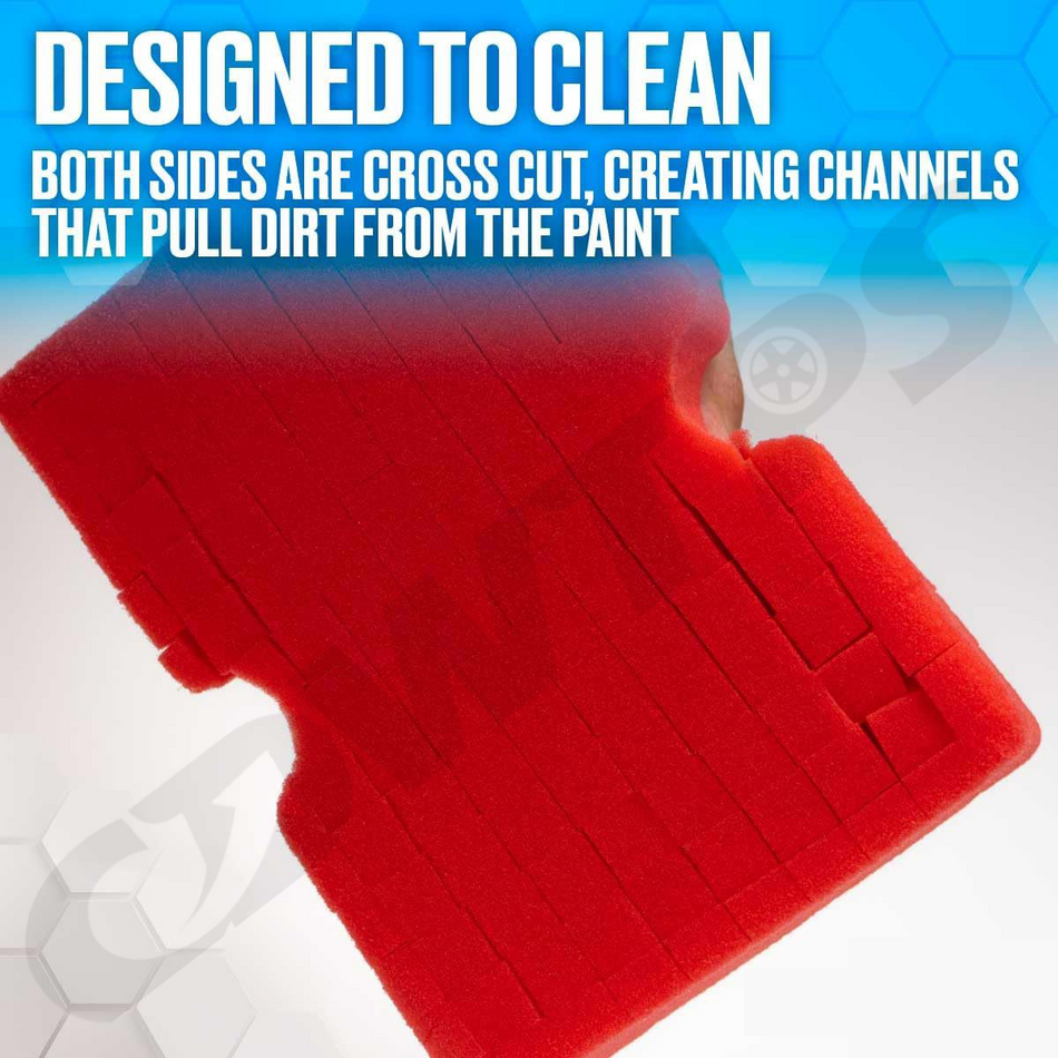 CDWTPS Big Red Sponge - Original BRS - Large Car Wash Sponge, Professional Car Detailing Sponge, Great for Use with Rinseless Car Wash and Traditional Car Wash Soap