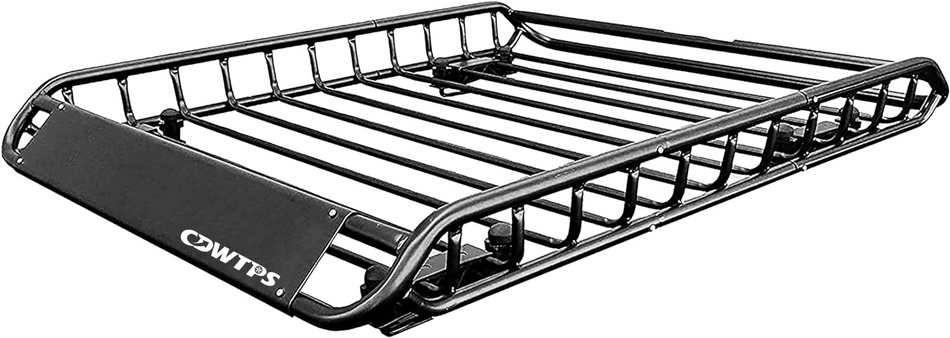 CDWTPS 70115 46" x 36" x 4-1/2" Roof Rack Rooftop Cargo Carrier Steel Basket, Car Top Luggage Holder for SUV and Pick Up Trucks - 150 lb. Capacity, Black