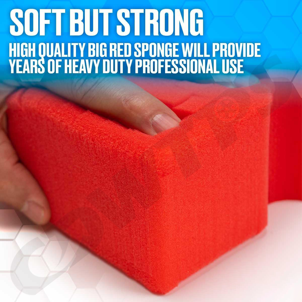 Large Auto Sponge CDWTPS Big Red Sponge - Original BRS - Large Car Wash Sponge, Professi ...