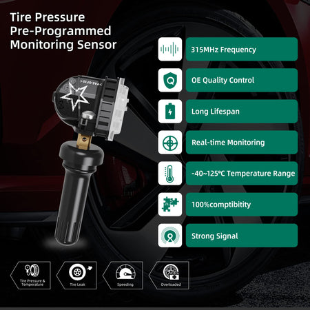 TPMS Sensor, 315MHZ 13598771 Tire Pressure Monitor System for GM| GMC TPMS Sensor, 315MHZ 13598771 Tire Pressure Monitor System for GM| GMC