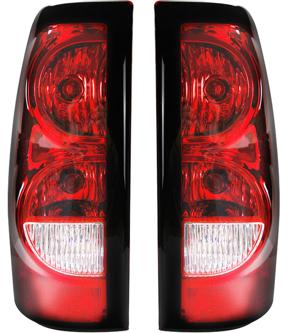 CDWTPS Tail Light Compatible With 2003 2004 2005 2006 Chevy Silverado 1500 2500 3500 Driver and Passenger Side Rear Light Brake Lamps - Bulb and Harness Included